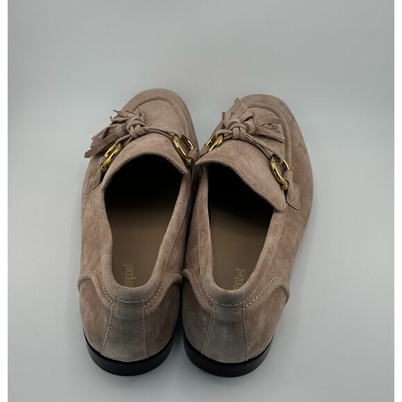 EUC -JEFFREY CAMPBELL Velvit In Taupe Suede Tassel Loafer Shoes‎ - Size 10 - Picture 6 of 9